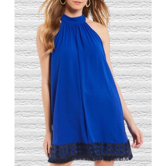 Badgley Mischka Eli shift Dress Cobalt Blue size 10 - Picture 1 of 5